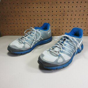 Nike mens gray an blue Lunar Elite 2 running shoes 10 M 429784 010